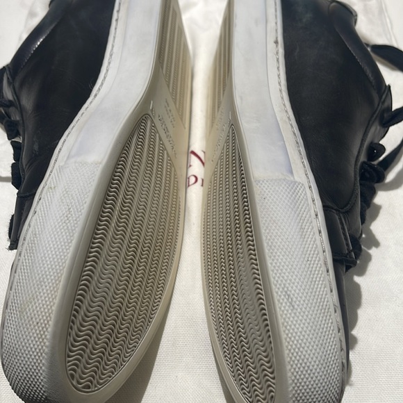 to boot NY Adam Derrick men’s black leather sneakers-lightly warn, size 7 - Picture 2 of 3